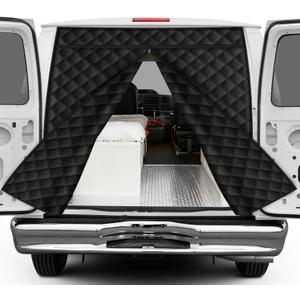 Van Insulated Door Curtain for Rear Doors Magnetic Thermal Cover for Ford E-Series/Econoline/Club Wagon 2003-2025 - Keep Heat in & Cold Out for Winter Camper Van