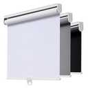 AOSKY Cordless Roller Shades Blackout Blinds for Windows Room Darkening Rolled Up Shades with Spring System, UV Protection Window Shades Door Blinds for Home and Office (34.5" W x 72" H, White)