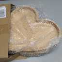 BinaryABC Heart Shaped Wood Serving Platters and Trays Side Dish Serving Trays Tabletop Serving Platters,Valentines Day Table Decorations Supplies (7.87inch) (4.9" x 4.9" x 0.6")