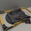 ANGELBLISS Baby Bouncer, Portable Bouncer Seat for Babies, Infants Bouncy Seat with Wood Grain Base, Natural Vibrations (Grey)