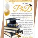 8 x PhD Graduation Card, Congratulations Cards for Doctoral Student, 8×5.3 inches