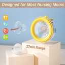 Hands-Free Collection Cups for Medela Breast Pumps - Only Compatible with Freestyle Flex/Swing Maxi/Solo Pump Parts, Includes 27mm Flange + 17/19/21/24mm Inserts