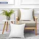 Leeden 16 x 16 Pillow Inserts (Set of 2) -Throw Pillow Inserts with 100% Cotton Cover - 16 Inch Square Decorative Pillows for Sofa, Couch, Bed and Home Decor