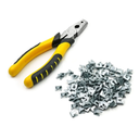 300 Pcs Wire Cage Clips and Pliers,Hog Ring Pliers for Rabbit Chicken Bird Dog Cat Pigeon Wire Cage