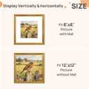 upsimples Vintage 12x12 Frame, Antique Gold Frames Display 8x8 with Mat or 12 x 12 Photo Without for Vertical or Horizontal Wall Decor, 1pack