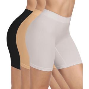 BESTENA Slip Shorts for Under Dresses Seamless Smooth Workout Yoga Bike Shorts for Women (M)