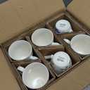 GBHOME 12oz Coffee Mugs Set fo 6, Ceramic Coffee Mugs with Decaled Flowers for Man Woman Mom Dad, Light Weight Coffee Mugs Set for Latte/Cappuccino/Cocoa/Milk, Dishwasher & Microwave Safe