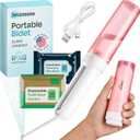 Portable Electric Bidet for Travel - Portable Bidet Rechargeable Handheld Sprayer with 3 High Pressure Modes, USB-C, Adjustable Nozzle & Extra Clean Kit, IPX6 Waterproof Peri Bottle (Pink)