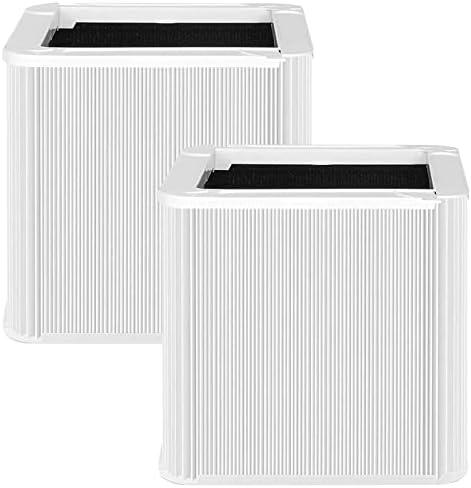 211+ Auto Replacement Filter Compatible with Blueair Blue Pure 211+ Auto Air Cleaner Purifier, Foldable Particle and Activated Carbon Replacement Filter, 2 Pack