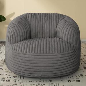 Bean Bag Chair for Adults and Teens, Comfy Cozy Bean Bag Chairs,Beanbag Chair for Dorm Lazy Couch Sofa Chair Living Room Gaming,Reading (Darkgray)