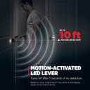 Kwikset Halifax LED Motion Activated Light Up Passage Door Lever for Closet and Hallway Doors, Reversible Non-Locking Handle Lever, Matte Black, with Microban Protection (1 Pack)