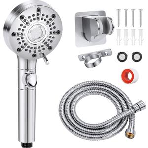 RV Shower Head with Hose, Shower Head with Handheld, 6 Modes High Pressure Shower Heads for Home/RV/Camper/Travel Trailer
