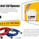 Tankless Water Heater Flushing Kit Includes 1/4HP Submersible Sump Pump with Two Adapters & 3 Gallons Pail with Bucket Lid Opener & Two 1/2 Dia X 6 PVC Hoses with Washers