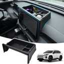 Dashboard Center Console Organizer for RAV4 2026 XSE/Limited Dashboard Storage Box with 1/4 Inch Screw Hole Sunglasses Holder and No-Slip Mat 2026 RAV4 Dashboard Organizer Only Fit 12.9 Inch Screen