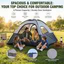 XL Camping Tents 4 Person Waterproof Double Layer Dome, X-Large
