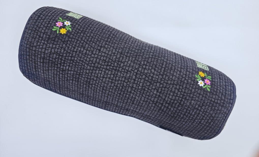 Kpop Jungkook's Favorite Item- Nap Pillow with Traditional Korean Patterns Small and Large Jung kook Photocards Included Weverse Live Nap Pillow (Black Small)