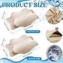 Hahafelt Cooling Cervical Pillowcase Cover with Envelope Closure (Only Pillow Case) Ergonomic Neck Pillowcase Smooth Soft Cool Pillow Cover for Side Back Stomach Sleepers(Champagne,Queen Size)