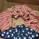 24 Inch Summer Wreath Patriotic for Front Door, 4th July Independence Day Wreath America Patriotic Flag Burlap Farmhouse Decor, Memorial Day Americana Wreaths for Front Door Window Christmas Decor