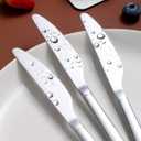 Berglander Dinner Knives Set Of 12, Stainless Steel Shiny Modern Dinner Knife, Butter Knife Table Knives Dishwasher Safe