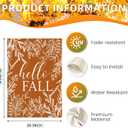 Thanksgiving House Flags for Outdoor Decoration, Hello Fall Maple Leaves Large Yard Flag, Decorative Autumn Seasonal Farmhouse Holiday Outside Decor 28x40 Inch Vertical Double Sided