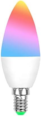 ngnsky Homekit E14 Smart Dimmable RGBCW LED Candle Light Bulb Works with Homekit Siri Voice Control