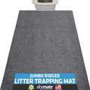 Drymate Cat Litter Box Mat, Litter Trapping Mat, Waterproof, Urine-Proof, Absorbent, Machine Washable, Soft on Paws, Contains Mess, Protects Floors, Kitten Supplies, Grey, 36x47 Jumbo XXL