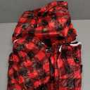 BBTO Vinyl Picnic Table Cover with Bench Covers 72 x 30 Inch Waterproof Outdoor Elastic Tablecloth for 6 ft Rectangle Tables Flannel Backed Washable Buffalo Plaid Tablecloth for Christmas