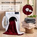 Heated Blanket Electric Throw, Soft Flannel Heating Blanket with 8 Hours Auto Off 10 Fast Heating Levels Machine Washable Sherpa Heated Blanket with Overheating Protection (Throw (50" x 60"), Red)