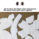 17cm Plush Doll D I Y Material, Semi-Finished, only Need to add Filling Material. Including Fabric, Face, Hand, Feet Accessories (White-Standing Version)