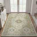 jinchan Area Rug 5x7 Washable Non-Slip Vintage Rug Bohemian Decorative Kitchen Mat Indoor Floor Bohemian Printed Carpet for Living Room Bedroom Dining Room Home Office Taupe