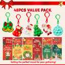 JOYIN 48 PCS Christmas Pop Fidget Toys with Cards, Xmas Pop Game, Party Favors for Kids, Christmas Stocking Stuffers, Goodies Bag Fillers for Children Adults Anxiety Stress Reliever Office Desk