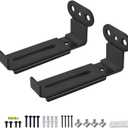 Soundbar Wall Mount,All Metal Sound Bar Mounts Under TV for Sonos,Samsung, Bose, Vizio, LG, Sony, JBL and More,Depth Adjustable 3.7-6.3, Hold up to 30 lbs,HD-118,2 Packs,Black