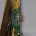 12 Bundles Yellow Artificial Flowers Faux Floral, No Fade Faux Flowers Fake Plastic Plants for Decoration Hanging Planters Indoor Outside Garden Porch Window Box
