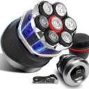 Men's Electric Rotary Shavers Bald，2026 Upgrade 7D Floating Electric Shaver with LED Display, IPX6 Waterproof, Type-C Fast Charge, Magnetic Heads, Travel Case - Ideal Men's Grooming Gift