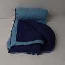 Amazon Basics Comforter Blanket , Reversible Lightweight Microfiber All Season Blanket, Navy/Sky Blue   63 in x. 90 in