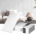 10 Pack Acoustic Panels,Thicker 0.47"Self-Adhesive Soundproof Wall Panels,High Density Sound Proof panels for Walls, Office, Reccording Studio, Home,Living Room-White(Size-48 * 24 inch)