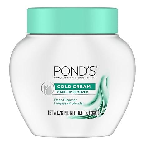 POND'S Cold Face Cream, Skin Care Facial Cleanser for All Skin Types, Deep Moisturizing Face Wash & Makeup Remover, 9.5 oz, 2 Pack