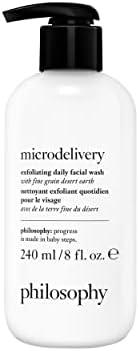 Philosophy Microdelivery Exfoliating Daily Facial Wash - with Fine Grain Desert Earth & Gentle Amino Acids - Scrubs Away Impurities & Dead Skin Cells to Alleviate Dryness and Rough Texture