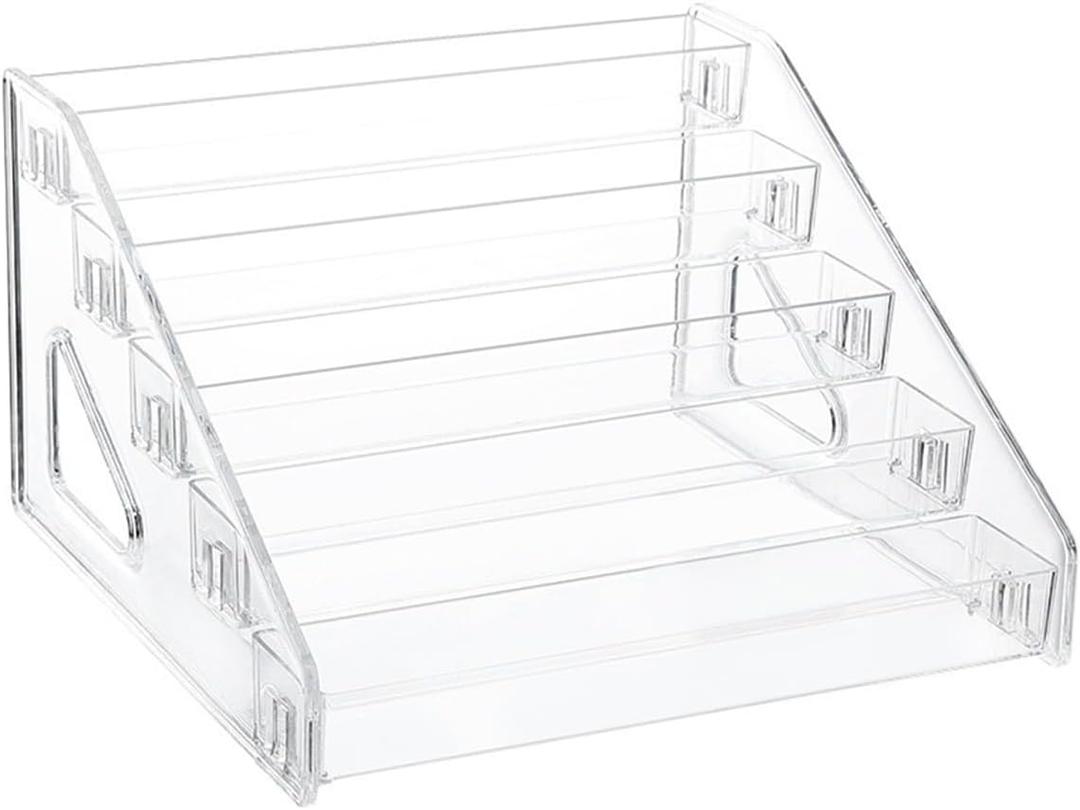 WEERSHUN12.2IN 5Shelf Perfume Organizer, Acrylic ShelvesShelf Organizer,Skin Care Product Organizer,Vanity Organizer,Shelf Organizer for Home,Bedroom,Kitchen.