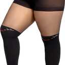 WiliW Christmas Pantyhose for Women Plus Size, Christmas Patterned Tights, High Waist Control Top Sheer Pantyhose (Reindeer) 3XL/4XL