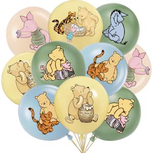 Winnie Balloons for Baby Shower Decorations 12inch Classic Winne Balloons for Birthday Party Decorations 24Pcs