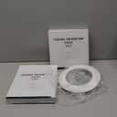 2 Pcs 6 Inch Shower Trim for Recessed Light Cover White Bathroom Light Cover Replacement with Fresnel Glass Lens Waterproof for Wet Locations Ceiling