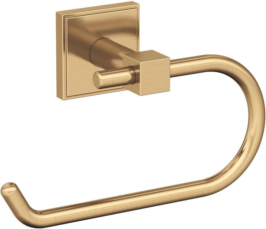 Amerock BH36071CZ | Champagne Bronze Single Post Toilet Paper Holder | 6-5/16 in. Length Toilet Tissue Holder | Appoint | Bath Tissue Holder | Bathroom Hardware | Bath Accessories