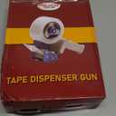 Pacific Mailer 2 Inch Tape Gun Dispenser with 2 Inch Carton Packing Tape, Lightweight Industrial Side Loading Tape Dispenser - Blue