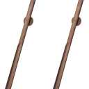 2 Pcs 29.5" Magnetic Shoehorn, Long Wooden Shoe Horn Long Handle Shoehorn for Seniors Men Women, Magnetic Base Wall Mounted Dressing Stick for Elderly Limited Mobility (Walnut)