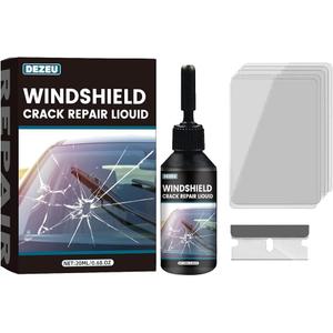 2026 Windshield Crack Repair Kit,Latest Upgraded Glass Crack Repair Kit,5MinQuick-Glass Repair Liquid,Long-Lasting for Windshields, Mirrors, Windows,All Crack Types Windshield Repair Kit (black).