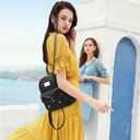 I IHAYNER Girls Bowknot Cute Leather Backpack Mini Backpack Purse for Women (Dark Apricot)