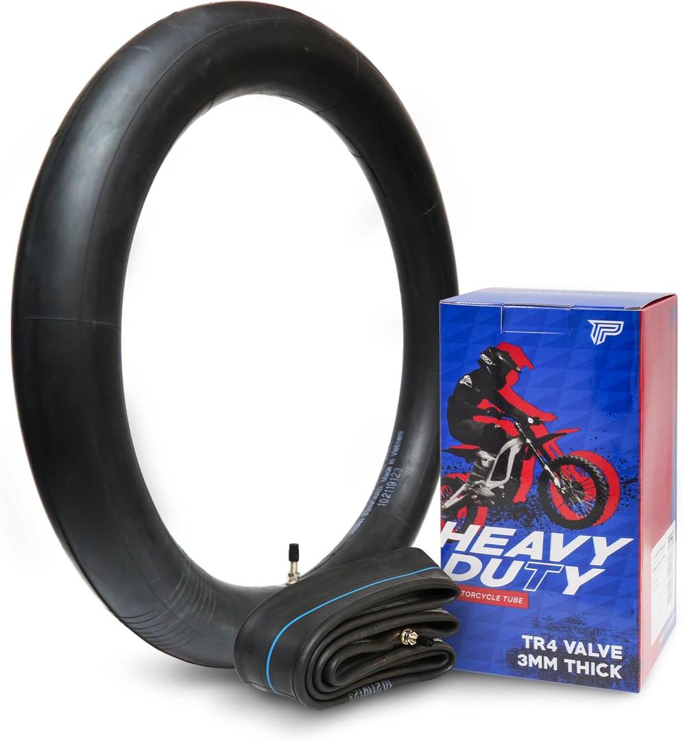 2.50/2.75-14 (60/100-14) Heavy Duty Inner Tube – 2mm Reinforced Butyl, TR4 Straight Valve – Fits Apollo, SSR, Thumpstar, Yamaha PW80, Honda CRF70, Pit & Mini Dirt Bikes