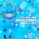 2 x Blue Clear Slime with Jelly Cubes Pink Red Hearts Add-ins, Crunchy Crystal Boba Slime Super Soft Sludge Toy with Cute Charms, Party Favors Slime for Girls Boys