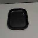 roygra Rolling Tray, Small Metal Tray, Cigarette Pre Roll Smoking Accessories, Portable Matte Rolling Trays for Smokers, Home Table Decor, Patio Decorations, 7 x 5.5 inch - Black